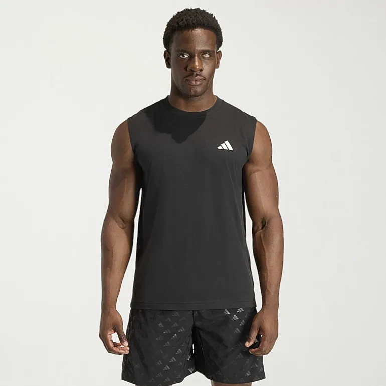 adidas Mens Crew Neck Sleeveless Muscle T-Shirt