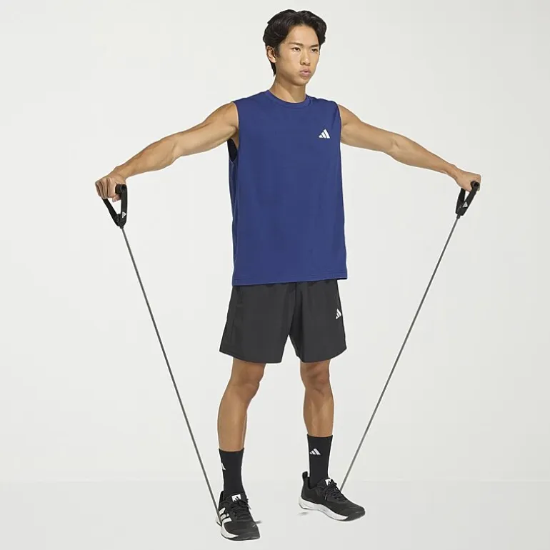 adidas Mens Crew Neck Sleeveless Muscle T-Shirt
