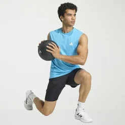 adidas Mens Crew Neck Sleeveless Muscle T-Shirt
