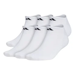 adidas Mens Multi-Pack 6 Pair Big and Tall Low Cut Socks
