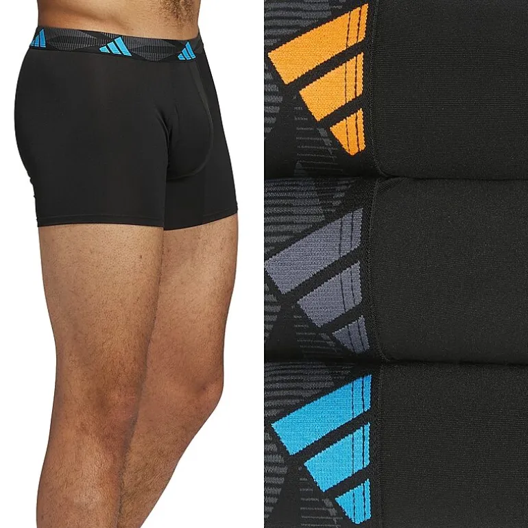 adidas Mens 3 Pack Stretch Fabric Trunks 5161768