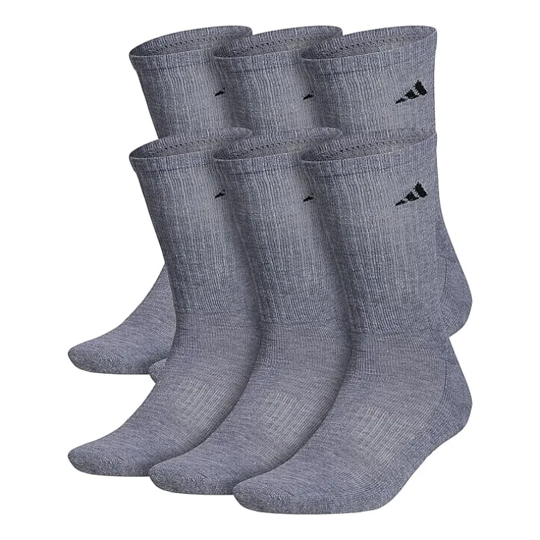 adidas Mens 6 Pair Crew Socks
