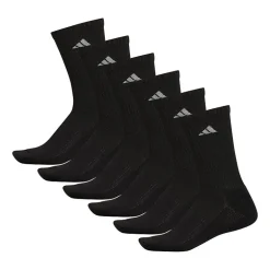 adidas Mens 6 Pair Crew Socks