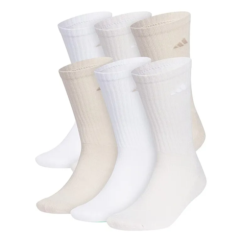 adidas Mens 6 Pair Crew Socks