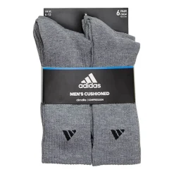 adidas Mens 6 Pair Crew Socks