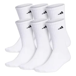 adidas Mens 6 Pair Crew Socks