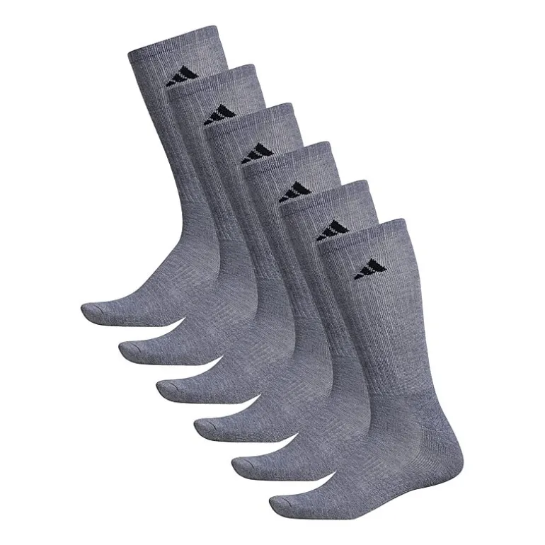 adidas Mens 6 Pair Crew Socks