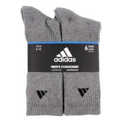 adidas Mens 6 Pair Crew Socks