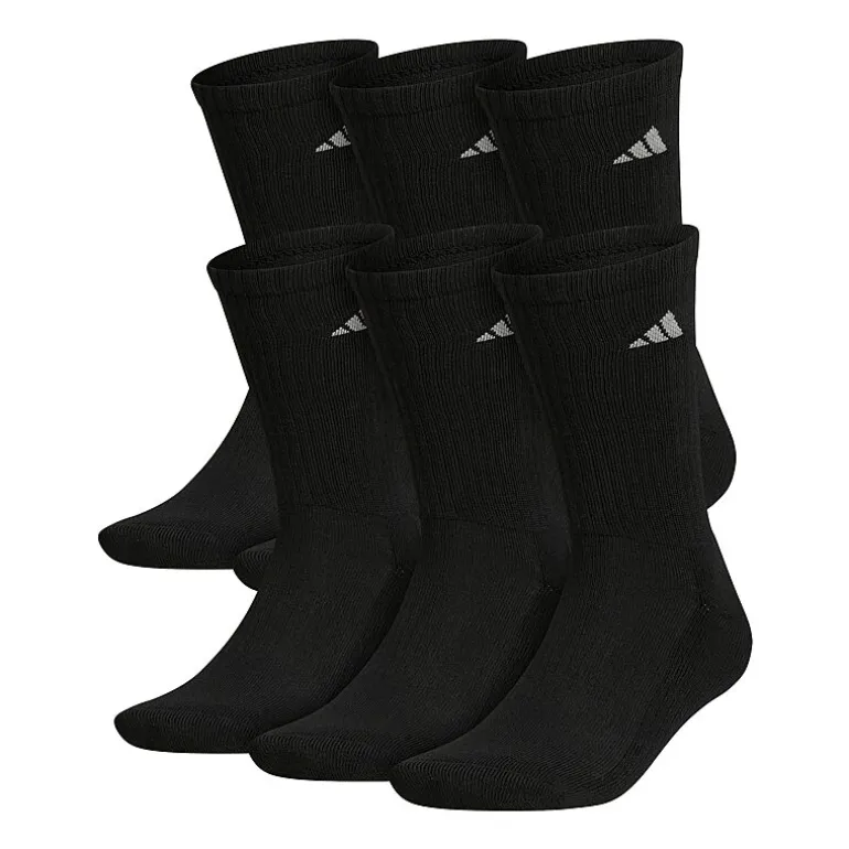 adidas Mens 6 Pair Crew Socks