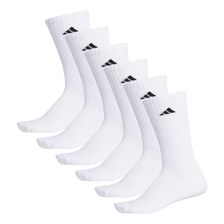 adidas Mens 6 Pair Crew Socks