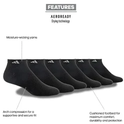 adidas Mens 6 Pair Low Cut Socks