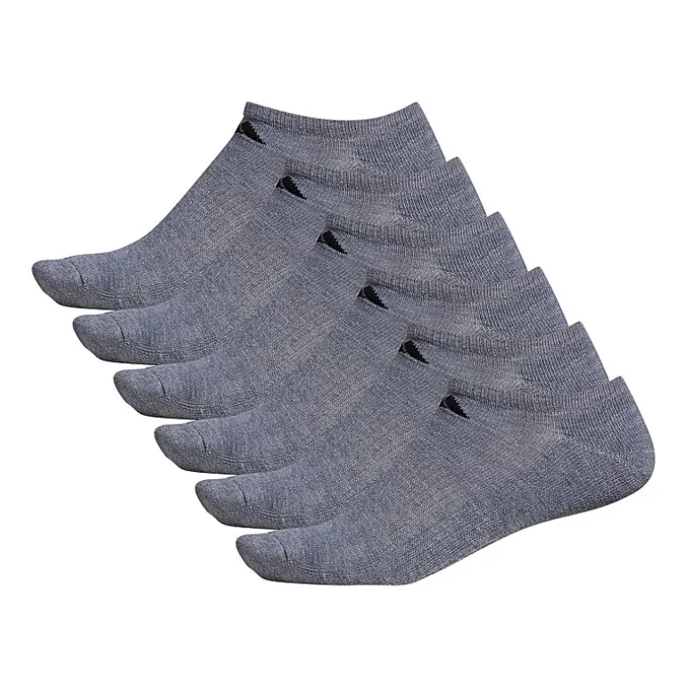 adidas Mens 6 Pair No Show Socks