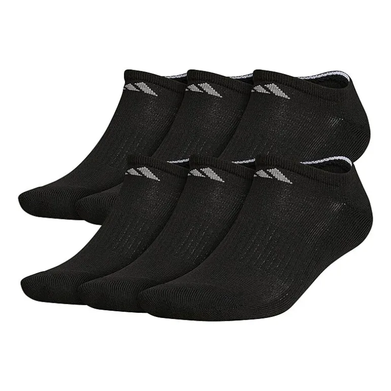 adidas Mens 6 Pair No Show Socks