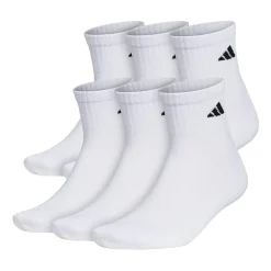 adidas Mens 6 Pair Quarter Ankle Socks