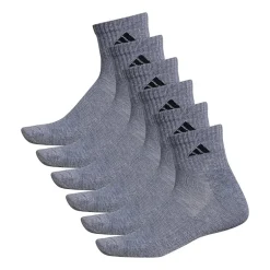 adidas Mens 6 Pair Quarter Ankle Socks