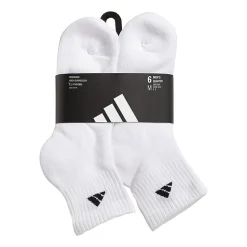 adidas Mens 6 Pair Quarter Ankle Socks