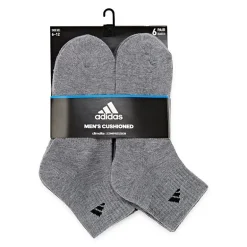 adidas Mens 6 Pair Quarter Ankle Socks