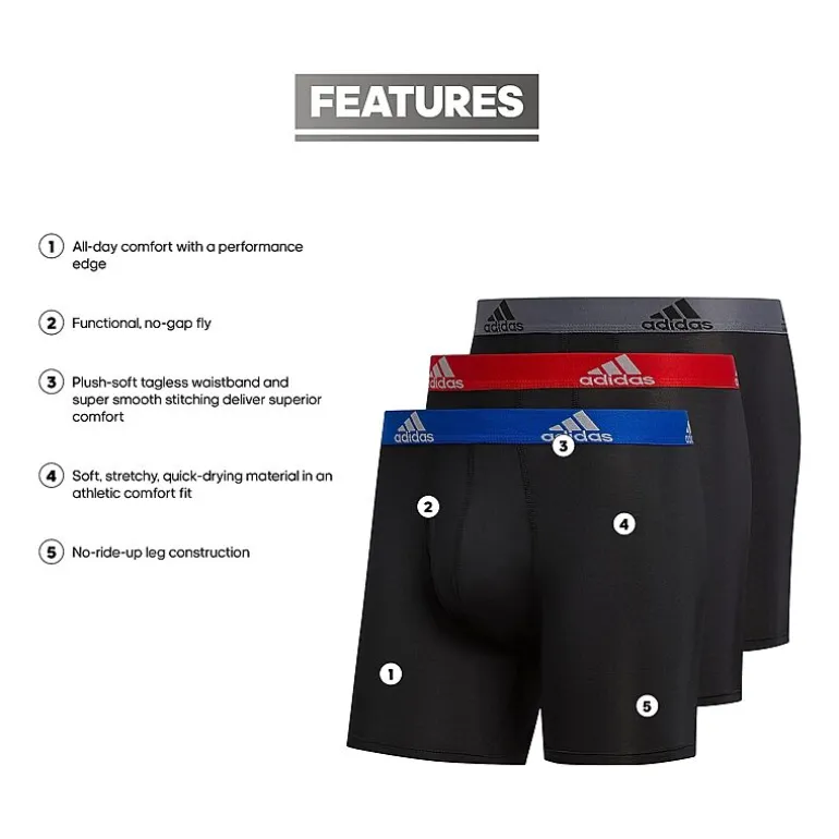 adidas Performance Mens 3 Pack Boxer Briefs 5152378a