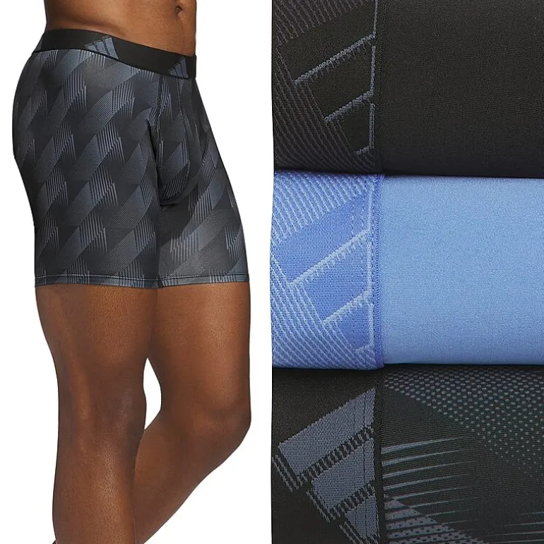 adidas Performance Microfiber Mens 3 Pack Boxer Briefs 5158584