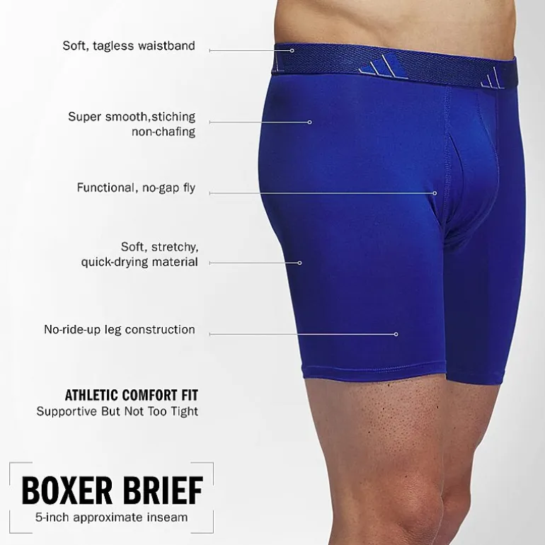adidas Performance Microfiber Mens 3 Pack Boxer Briefs 5158584