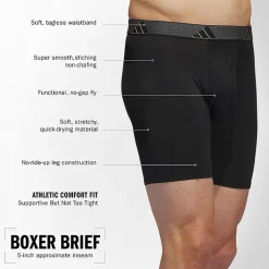 adidas Performance Microfiber Mens 3 Pack Boxer Briefs 5158584