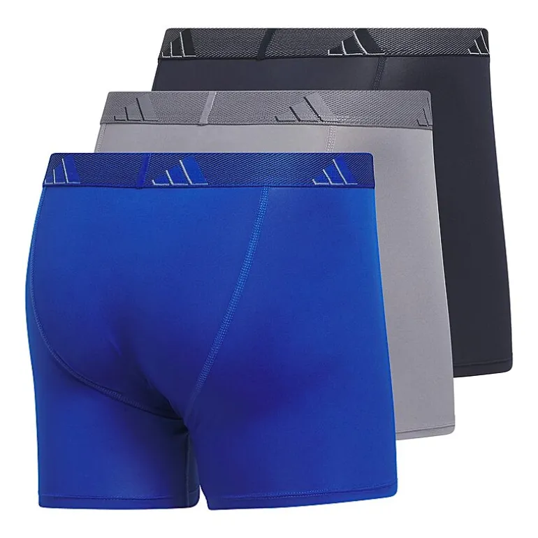 adidas Performance Microfiber Mens 3 Pack Comfort Waistband Trunks 5158586