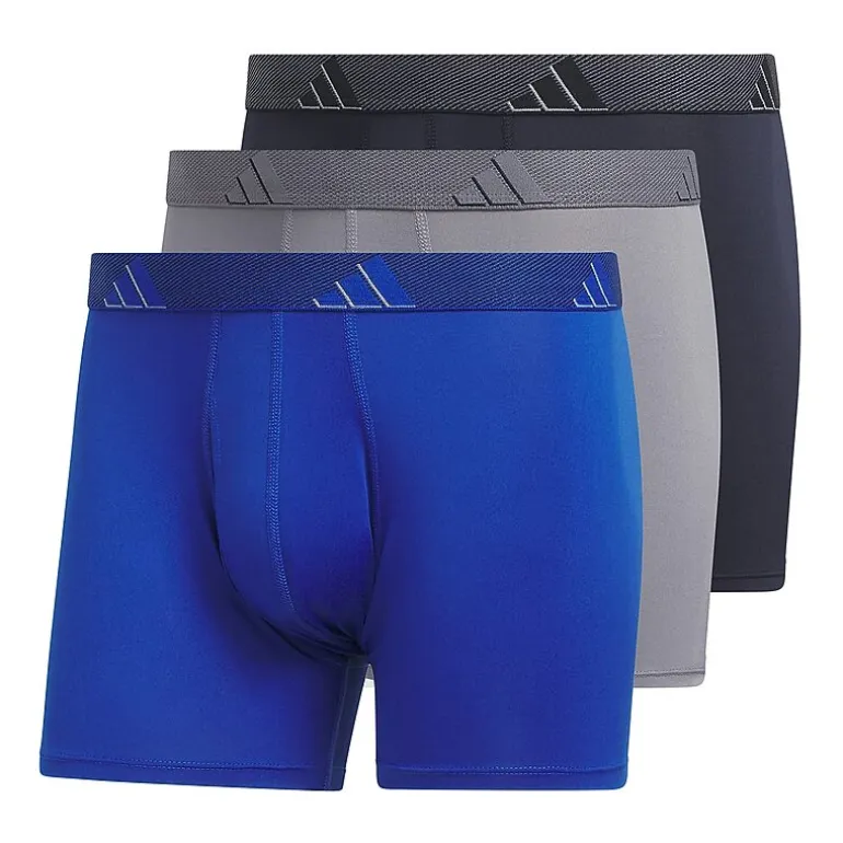 adidas Performance Microfiber Mens 3 Pack Comfort Waistband Trunks 5158586