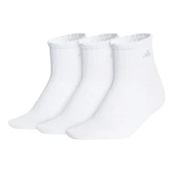 adidas Scallop Edge Womens Multi-Pack 3 Pair Quarter Ankle Socks