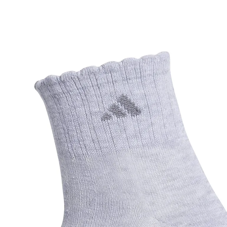 adidas Scallop Edge Womens Multi-Pack 3 Pair Quarter Ankle Socks