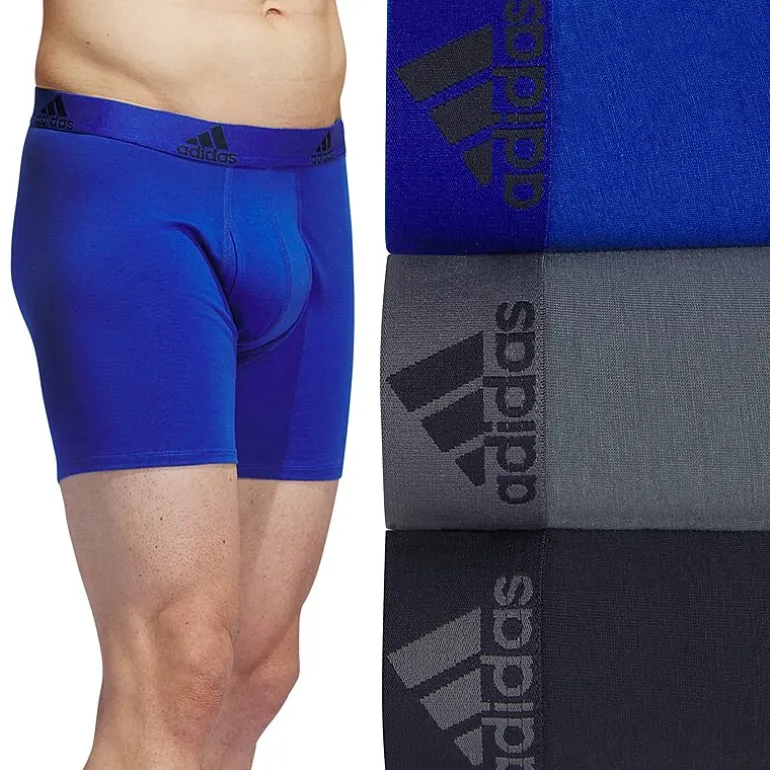 adidas Stretch Cotton Mens 3 Pack Boxer Briefs 5158001a