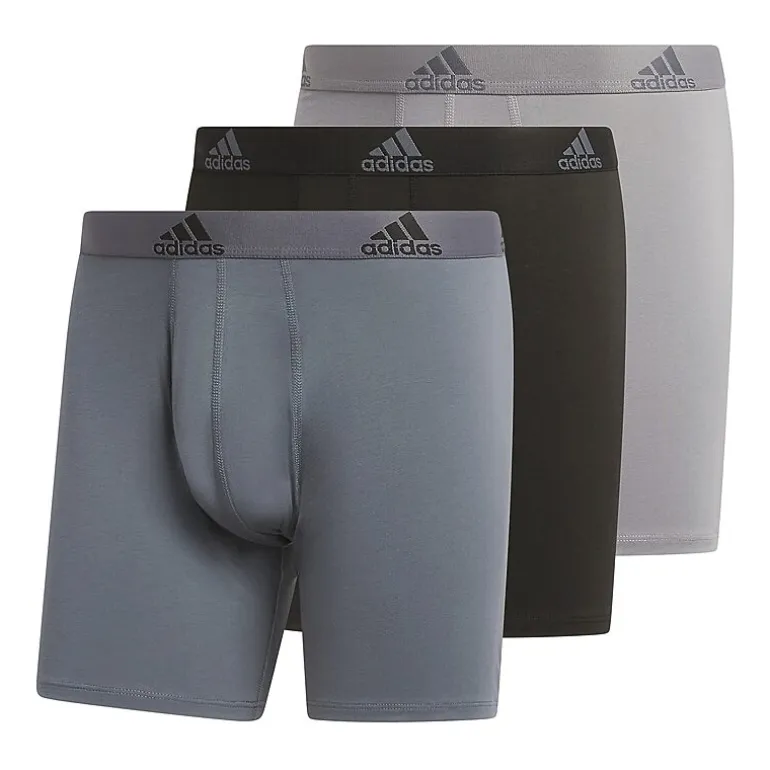 adidas Stretch Cotton Mens 3 Pack Boxer Briefs 5158001a