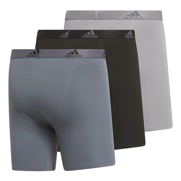 adidas Stretch Cotton Mens 3 Pack Boxer Briefs 5158001a