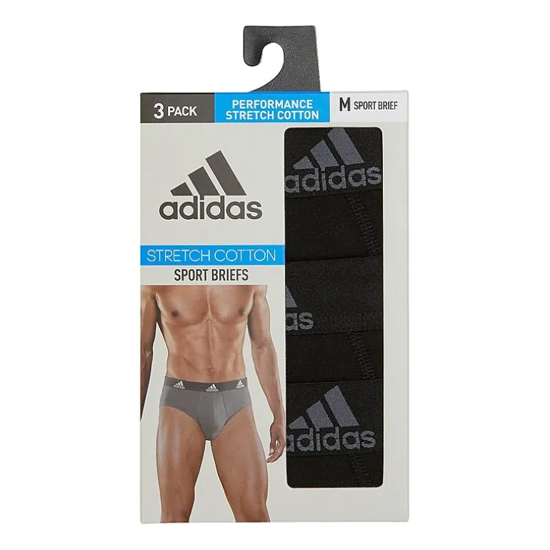 adidas Stretch Cotton Mens 3 Pack Briefs 5158003a