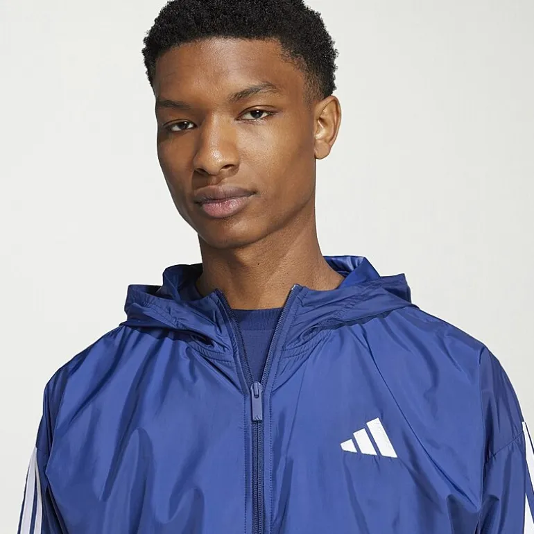 adidas 3 Stripe Mens Lightweight Windbreaker