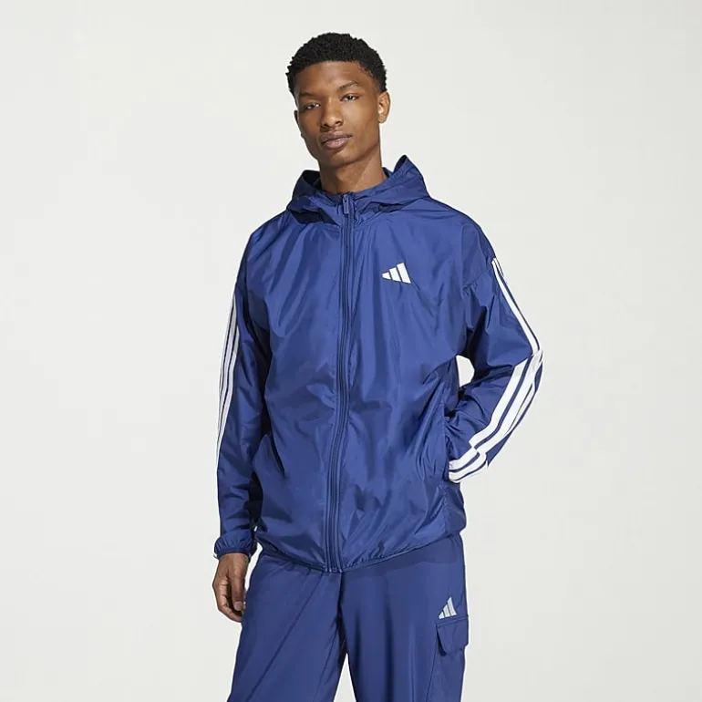 adidas 3 Stripe Mens Lightweight Windbreaker