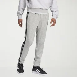 adidas 3 Stripe Mens Straight Mid Rise Regular Fit Big and Tall Fleece Sweatpant