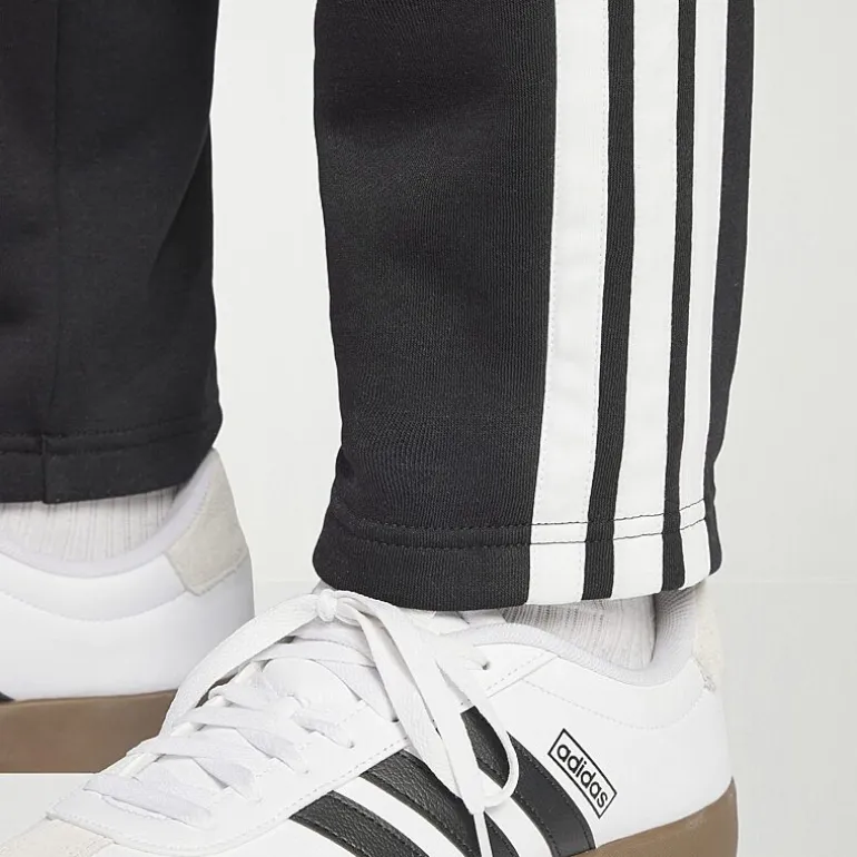 adidas 3 Stripe Mens Straight Mid Rise Regular Fit Big and Tall Fleece Sweatpant