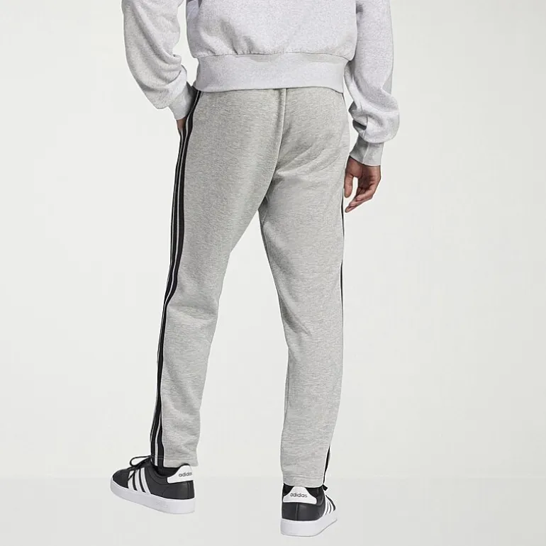 adidas 3 Stripe Mens Straight Mid Rise Regular Fit Big and Tall Fleece Sweatpant