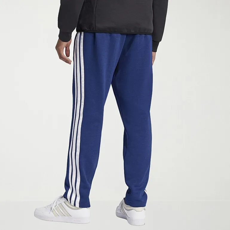 adidas 3 Stripe Mens Straight Mid Rise Regular Fit Big and Tall Fleece Sweatpant