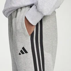 adidas 3 Stripe Mens Straight Mid Rise Regular Fit Big and Tall Fleece Sweatpant