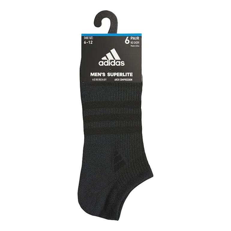 adidas Superlite Mens Multi-Pack 6 Pair No Show Socks