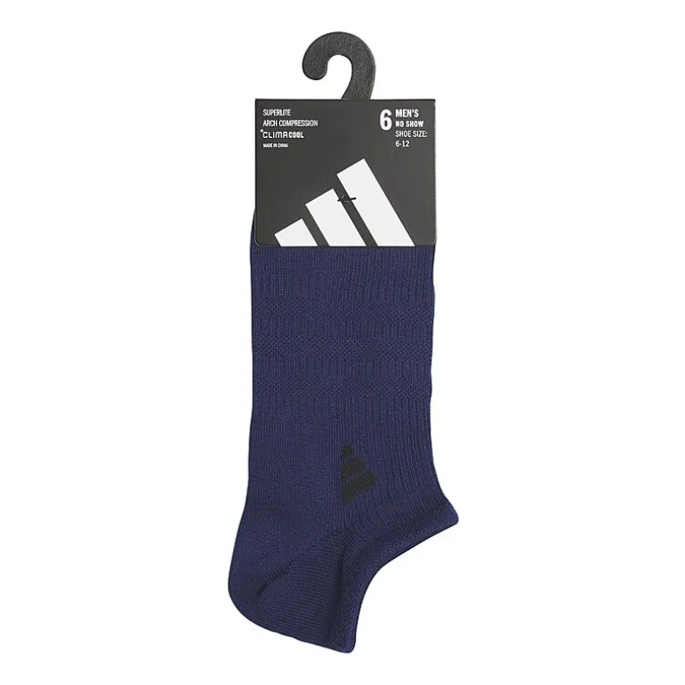 adidas Superlite Mens Multi-Pack 6 Pair No Show Socks