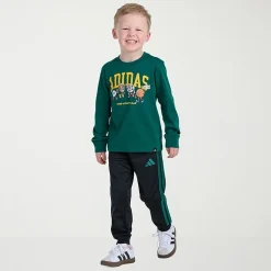 adidas Toddler Boys Crew Neck Long Sleeve Regular Fit Graphic T-Shirt