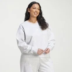 adidas Womens Crew Neck Long Sleeve Plus Sweatshirt