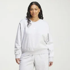 adidas Womens Crew Neck Long Sleeve Plus Sweatshirt