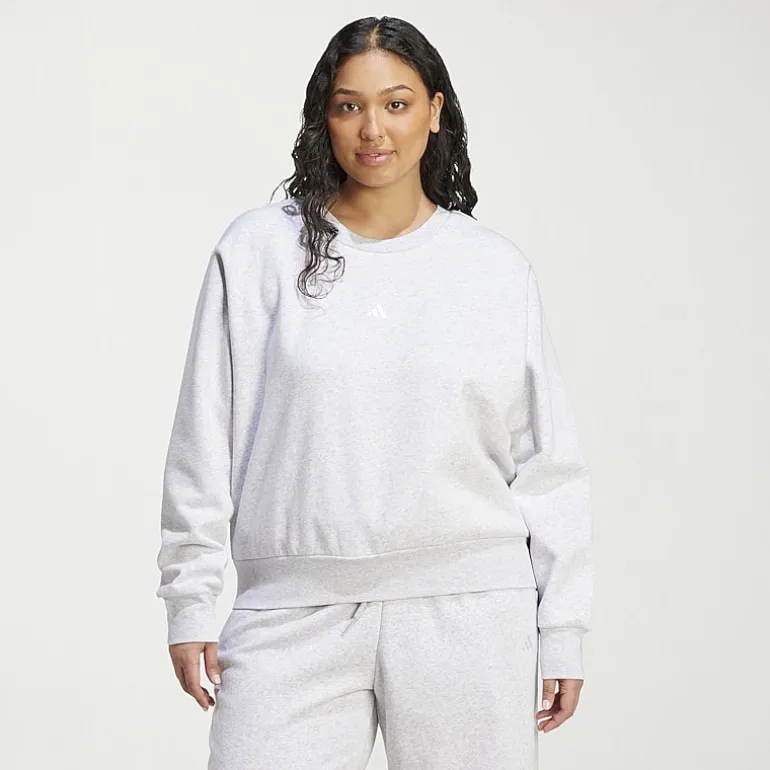 adidas Womens Crew Neck Long Sleeve Plus Sweatshirt