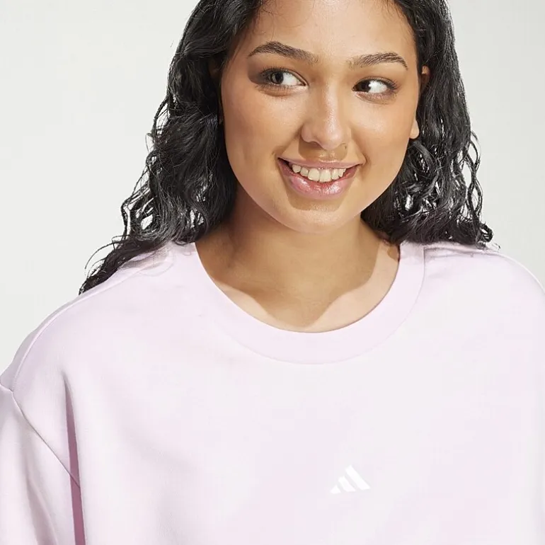 adidas Womens Crew Neck Long Sleeve Plus Sweatshirt