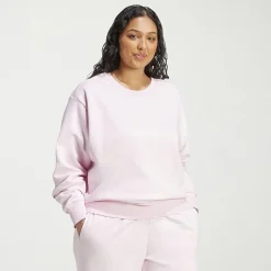 adidas Womens Crew Neck Long Sleeve Plus Sweatshirt
