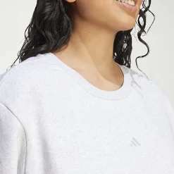 adidas Womens Crew Neck Long Sleeve Plus Sweatshirt