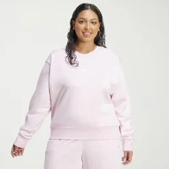adidas Womens Crew Neck Long Sleeve Plus Sweatshirt